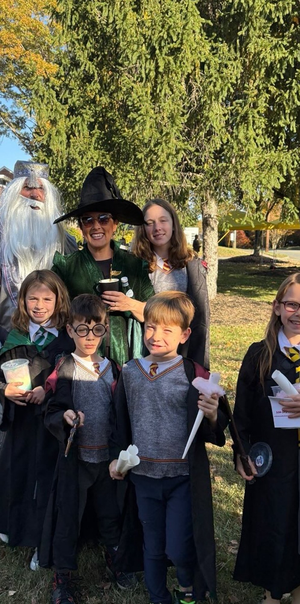 Families enjoying a Harry Potter themed community cotton candy event