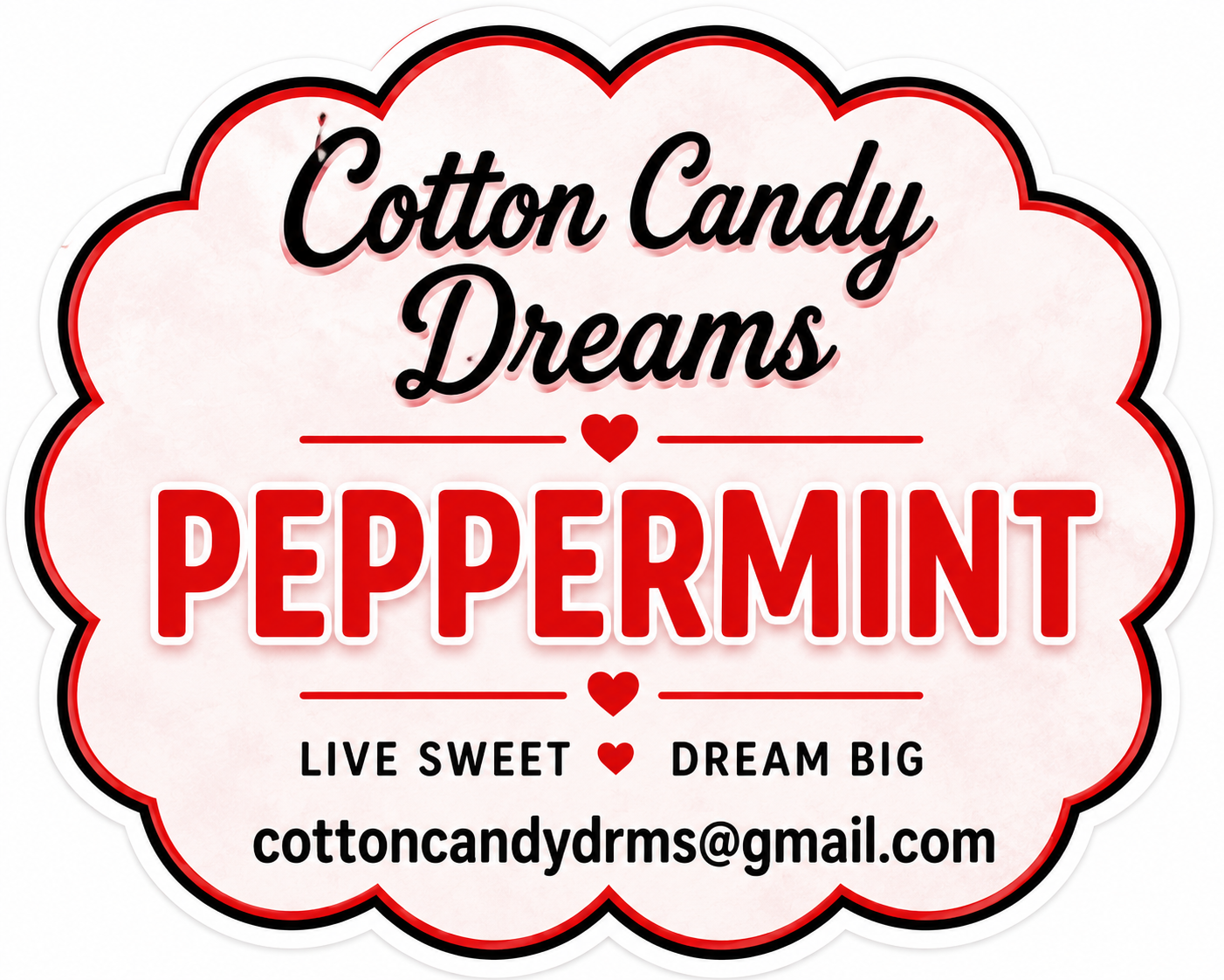 Peppermint cotton candy
